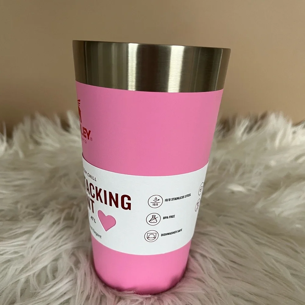 {Stanley} Adventure Stainless Steel Stacking Pint 16 oz in Cotton Candy - NWT